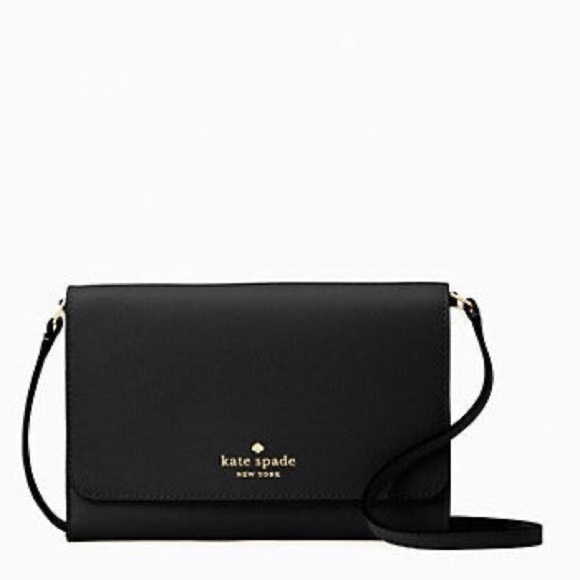 KATE SPADE NEW YORK DANA WALLET ON A STRING. Black PVC Nwt - Picture 11 of 12
